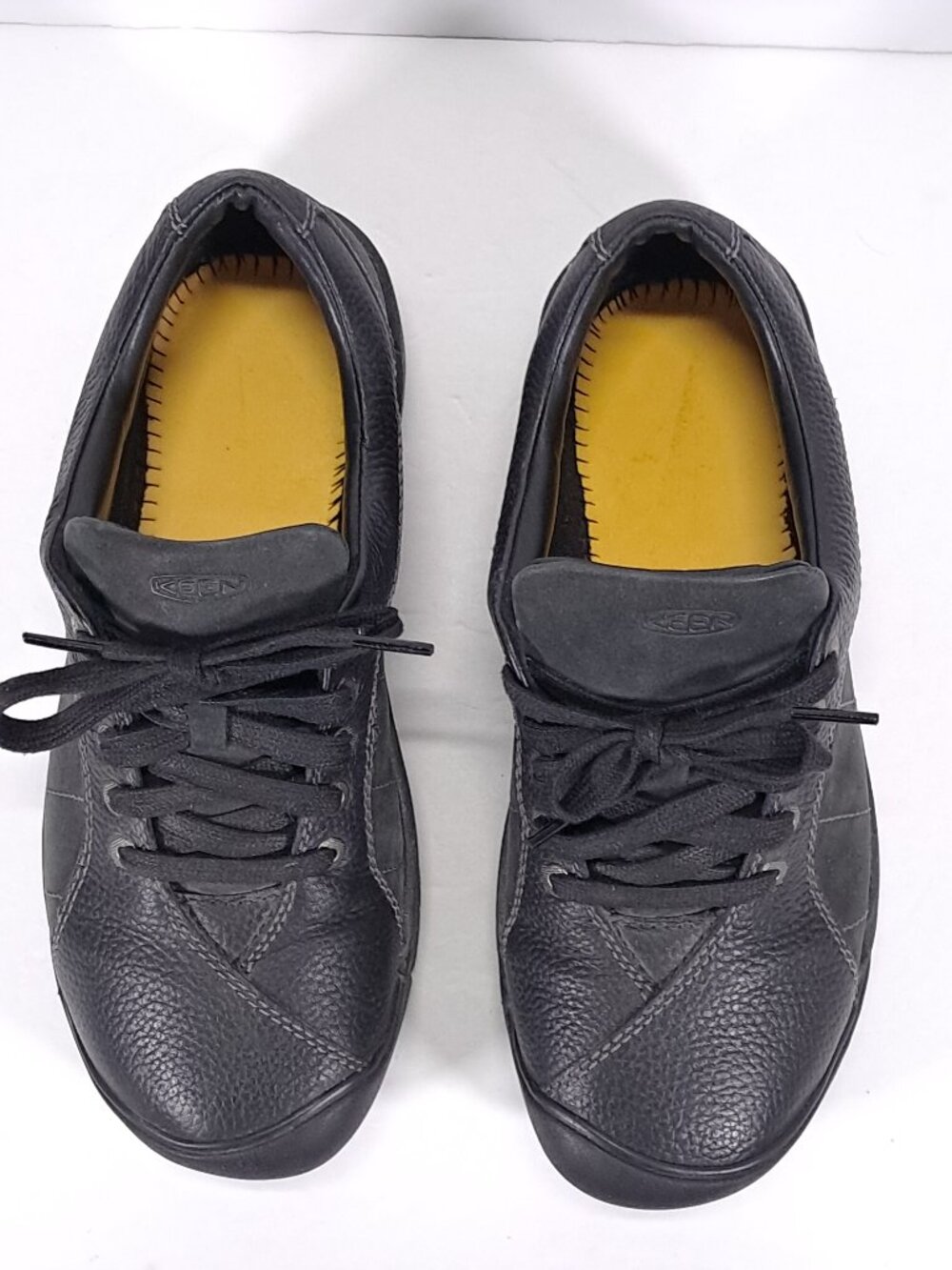 Keen Presidio Casual Shoes Women 10 Black Leather Walking Sneakers 1011400 - Picture 5 of 13